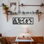 Wallity Musicians Escultura de Pared de Metal Negra